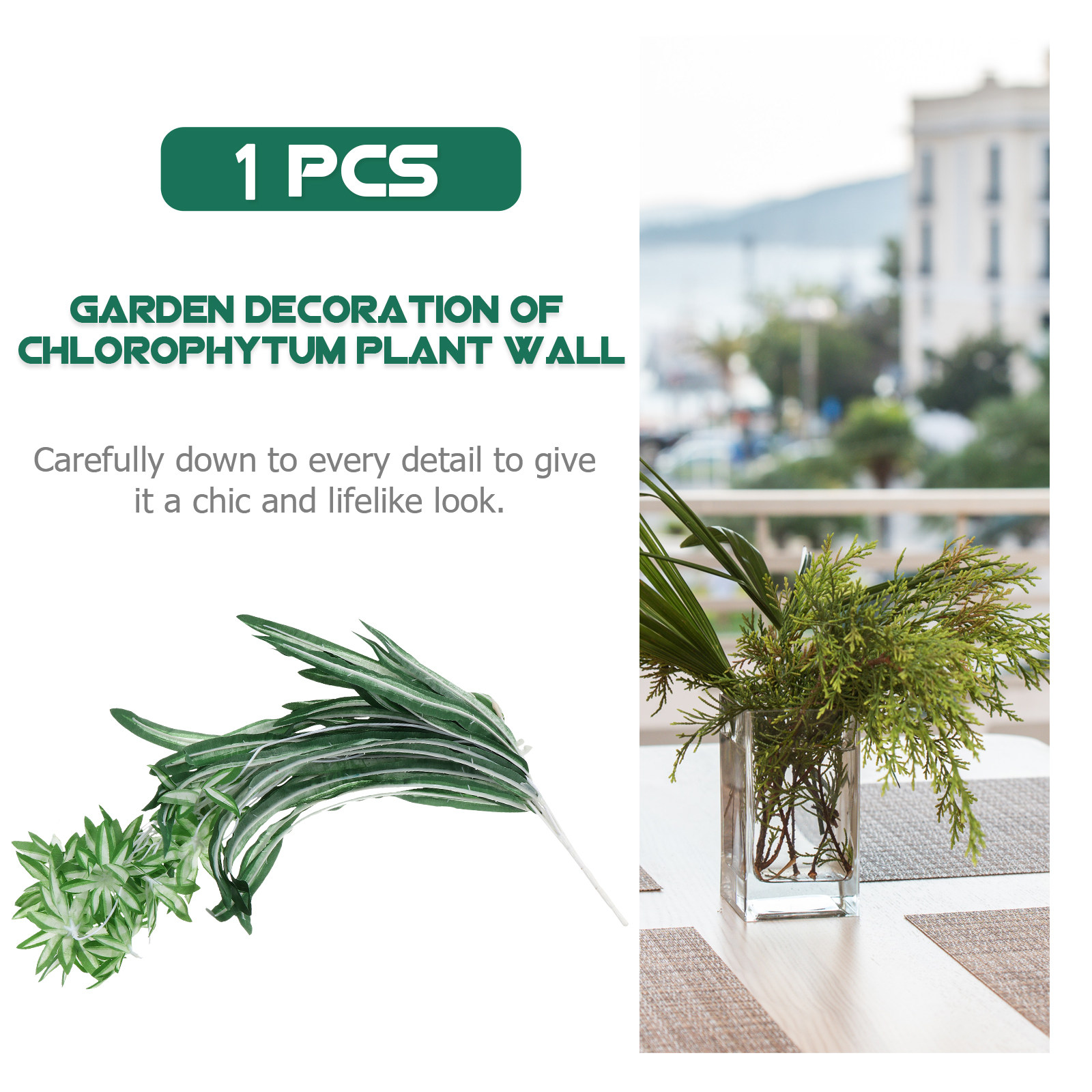 1Pcs Artificial Chlorophytum P - Spider Plant Hanging ulasan dan harga
